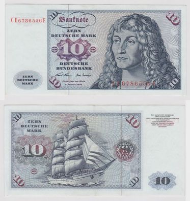 T146882 Banknote 10 DM Deutsche Mark Ro. 270b Schein 2. Jan. 1970 KN CE 6786556 F