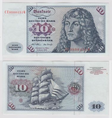 T147136 Banknote 10 DM Deutsche Mark Ro. 270b Schein 2. Jan. 1970 KN CE 9800451 Q
