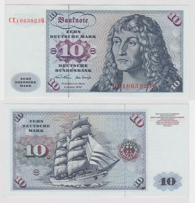 T147528 Banknote 10 DM Deutsche Mark Ro. 270b Schein 2. Jan. 1970 KN CE 1063923 Q