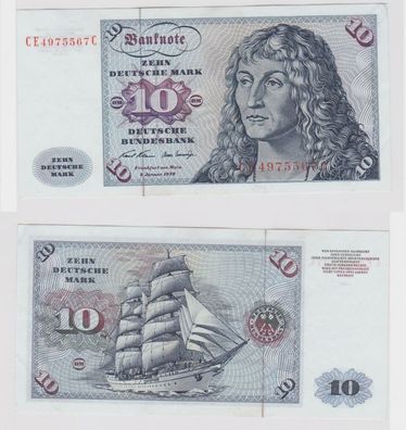 T146864 Banknote 10 DM Deutsche Mark Ro. 270b Schein 2. Jan. 1970 KN CE 4975567 C