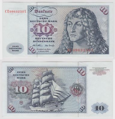T146959 Banknote 10 DM Deutsche Mark Ro. 270b Schein 2. Jan. 1970 KN CE 0963238 L