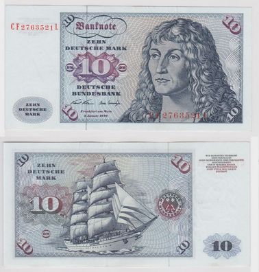 T146924 Banknote 10 DM Deutsche Mark Ro. 270b Schein 2. Jan. 1970 KN CF 2763521 L