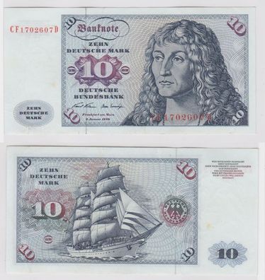 T146332 Banknote 10 DM Deutsche Mark Ro. 270b Schein 2. Jan. 1970 KN CF 1702607 D