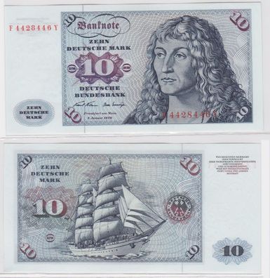 T146531 Banknote 10 DM Deutsche Mark Ro. 270a Schein 2. Jan. 1970 KN F 4428446 Y