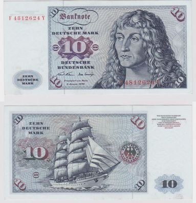 T146722 Banknote 10 DM Deutsche Mark Ro. 270a Schein 2. Jan. 1970 KN F 4812624 Y