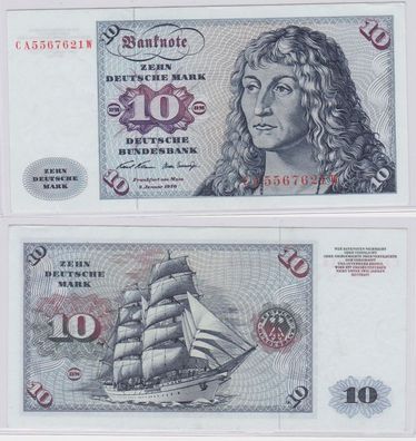 T146130 Banknote 10 DM Deutsche Mark Ro. 270a Schein 2. Jan. 1970 KN CA 5567621 W