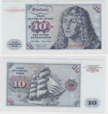 T146379 Banknote 10 DM Deutsche Mark Ro. 270a Schein 2. Jan. 1970 KN CA 5348015 W