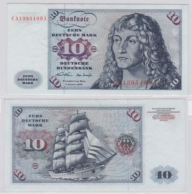 T146394 Banknote 10 DM Deutsche Mark Ro. 270a Schein 2. Jan. 1970 KN CA 1395499 J