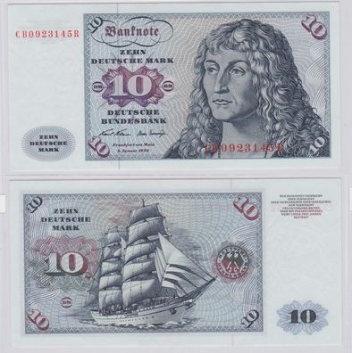 T146236 Banknote 10 DM Deutsche Mark Ro. 270a Schein 2. Jan. 1970 KN CB 0923145 R