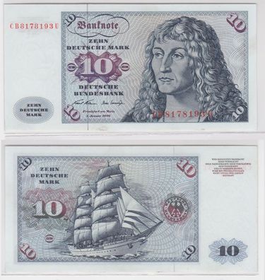 T146727 Banknote 10 DM Deutsche Mark Ro. 270a Schein 2. Jan. 1970 KN CB 8178193 U