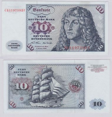 T146672 Banknote 10 DM Deutsche Mark Ro. 270a Schein 2. Jan. 1970 KN CB 1197392 F