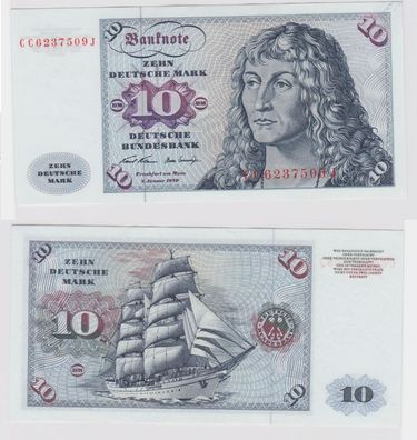 T146253 Banknote 10 DM Deutsche Mark Ro. 270a Schein 2. Jan. 1970 KN CC 6237509 J
