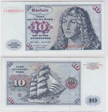 T146342 Banknote 10 DM Deutsche Mark Ro. 270a Schein 2. Jan. 1970 KN CC 6237515 J