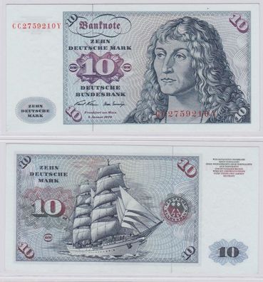 T145851 Banknote 10 DM Deutsche Mark Ro. 270a Schein 2. Jan. 1970 KN CC 2759210 Y