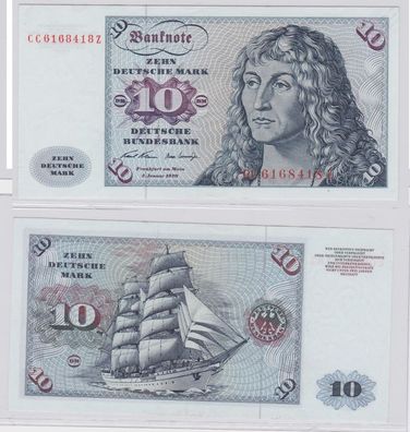 T146081 Banknote 10 DM Deutsche Mark Ro. 270a Schein 2. Jan. 1970 KN CC 6168418 Z