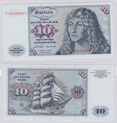 T146733 Banknote 10 DM Deutsche Mark Ro. 270a Schein 2. Jan. 1970 KN CC 0932956 Y
