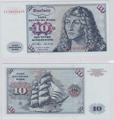 T146295 Banknote 10 DM Deutsche Mark Ro. 270a Schein 2. Jan. 1970 KN CC 7605043 K