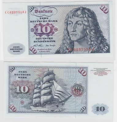 T146242 Banknote 10 DM Deutsche Mark Ro. 270a Schein 2. Jan. 1970 KN CC 6237516 J
