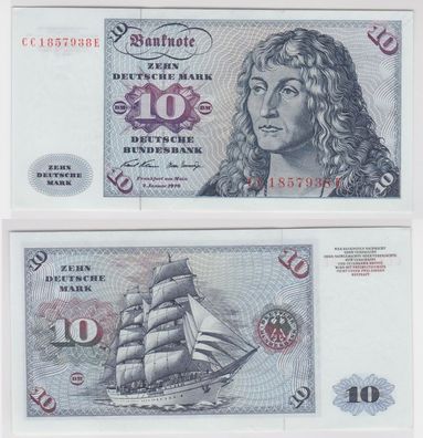 T146558 Banknote 10 DM Deutsche Mark Ro. 270a Schein 2. Jan. 1970 KN CC 1857938 E