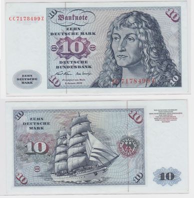 T146405 Banknote 10 DM Deutsche Mark Ro. 270a Schein 2. Jan. 1970 KN CC 7178499 Z
