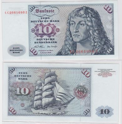 T146154 Banknote 10 DM Deutsche Mark Ro. 270a Schein 2. Jan. 1970 KN CC 2661698 Z