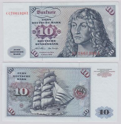 T146541 Banknote 10 DM Deutsche Mark Ro. 270a Schein 2. Jan. 1970 KN CC 7861326 Z
