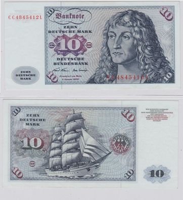T146497 Banknote 10 DM Deutsche Mark Ro. 270a Schein 2. Jan. 1970 KN CC 4845412 L