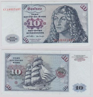T146530 Banknote 10 DM Deutsche Mark Ro. 270a Schein 2. Jan. 1970 KN CC 1955748 Y