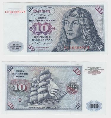 T146294 Banknote 10 DM Deutsche Mark Ro. 270a Schein 2. Jan. 1970 KN CC 1636857 W
