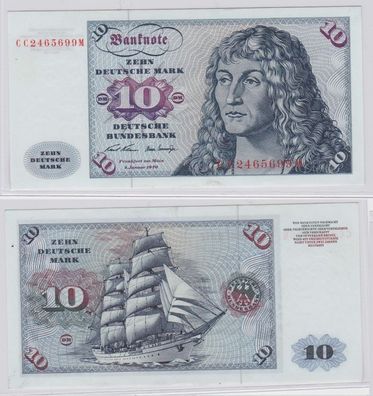 T146308 Banknote 10 DM Deutsche Mark Ro. 270a Schein 2. Jan. 1970 KN CC 2465699 M