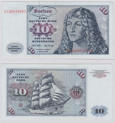 T145682 Banknote 10 DM Deutsche Mark Ro. 270a Schein 2. Jan. 1970 KN CC 2505835 Z