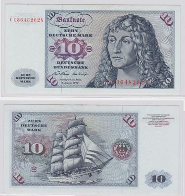 T144456 Banknote 10 DM Deutsche Mark Ro. 270a Schein 2. Jan. 1970 KN CC 3648262 N