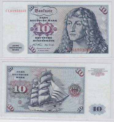 T146021 Banknote 10 DM Deutsche Mark Ro. 270a Schein 2. Jan. 1970 KN CC 6195833 U