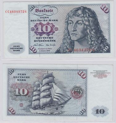 T146297 Banknote 10 DM Deutsche Mark Ro. 270a Schein 2. Jan. 1970 KN CC 4634372 G