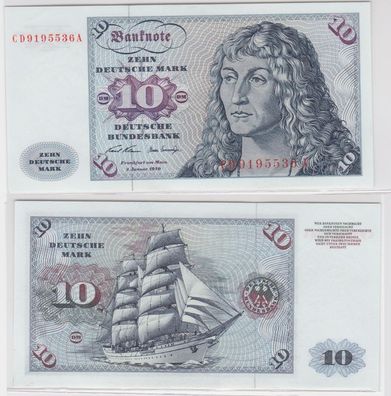 T146147 Banknote 10 DM Deutsche Mark Ro. 270a Schein 2. Jan. 1970 KN CD 9195536 A