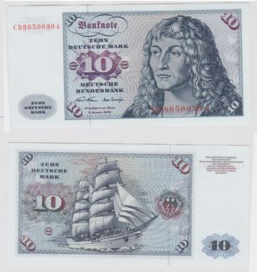 T146970 Banknote 10 DM Deutsche Mark Ro. 270a Schein 2. Jan. 1970 KN CD 8650030 A