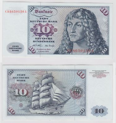 T147193 Banknote 10 DM Deutsche Mark Ro. 270a Schein 2. Jan. 1970 KN CD 8650150 A