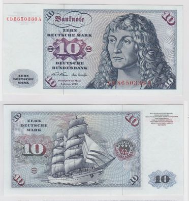 T146969 Banknote 10 DM Deutsche Mark Ro. 270a Schein 2. Jan. 1970 KN CD 8650330 A
