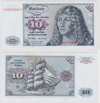 T147002 Banknote 10 DM Deutsche Mark Ro. 270a Schein 2. Jan. 1970 KN CD 8670920 A