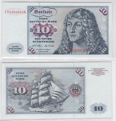 T146732 Banknote 10 DM Deutsche Mark Ro. 270b Schein 2. Jan. 1970 KN CE 6894995 K