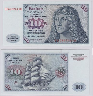 T146171 Banknote 10 DM Deutsche Mark Ro. 270b Schein 2. Jan. 1970 KN CE 0437610 Q