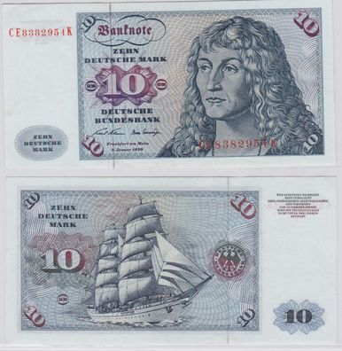 T146386 Banknote 10 DM Deutsche Mark Ro. 270b Schein 2. Jan. 1970 KN CE 8382954 K