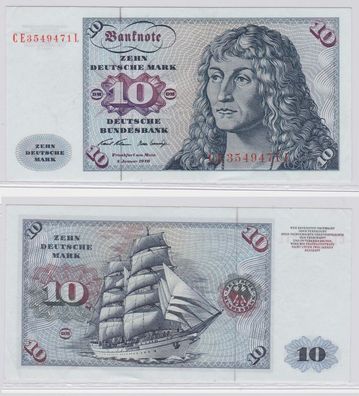 T146314 Banknote 10 DM Deutsche Mark Ro. 270b Schein 2. Jan. 1970 KN CE 3549471 L