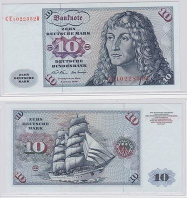 T146200 Banknote 10 DM Deutsche Mark Ro. 270b Schein 2. Jan. 1970 KN CE 1022832 W