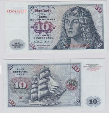 T146100 Banknote 10 DM Deutsche Mark Ro. 270b Schein 2. Jan. 1970 KN CE 0316228 Q