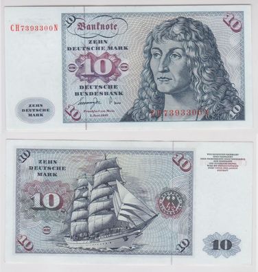 T147154 Banknote 10 DM Deutsche Mark Ro. 275a Schein 1. Juni 1977 KN CH 7393300 N