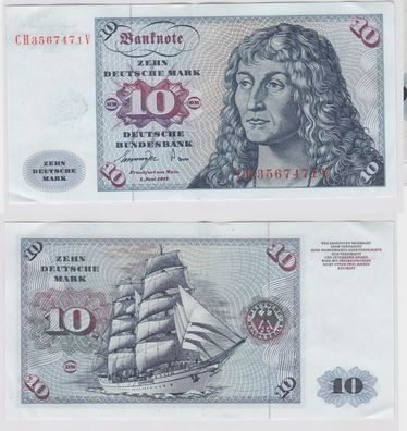 T147158 Banknote 10 DM Deutsche Mark Ro. 275a Schein 1. Juni 1977 KN CH 3567471 V