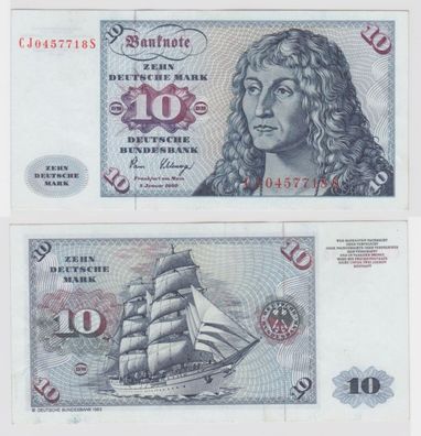 T146434 Banknote 10 DM Deutsche Mark Ro. 286a Schein 2. Jan. 1980 KN CJ 0457718 S