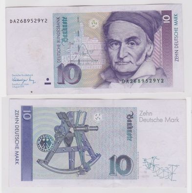 T146211 Banknote 10 DM Deutsche Mark Ro. 297a Schein 1. Aug. 1991 KN DA 2689529Y2