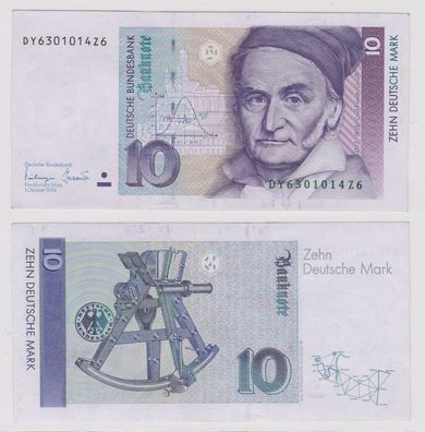 T146120 Banknote 10 DM Deutsche Mark Ro. 303a Schein 1. Okt. 1993 KN DY 6301014Z6